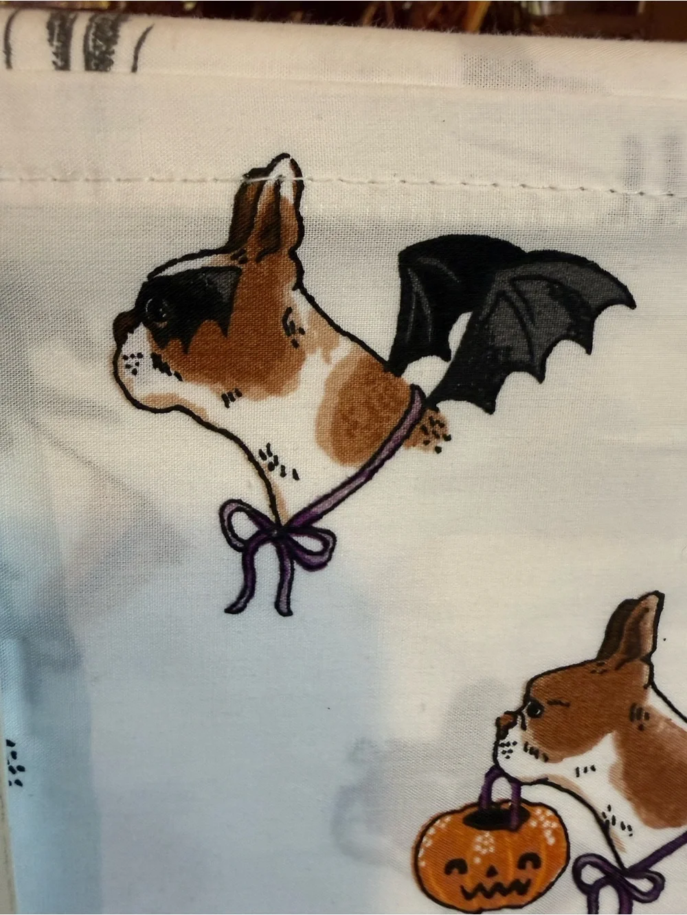 Cath Kidston Queen Sheet Set with Halloween Puppy Dog Cotton NWT Summerween